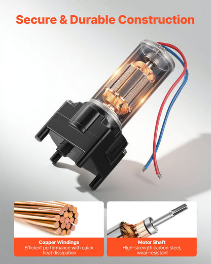RV 5th Wheel Landing Gear Motor, Replaces LG-142178, 2500 kg Capacity, 300W RV Fifth Wheel Power Landing Gear Motor Compatible with Lippert Venture, Atwood, Stromberg Carlson Systems, Black