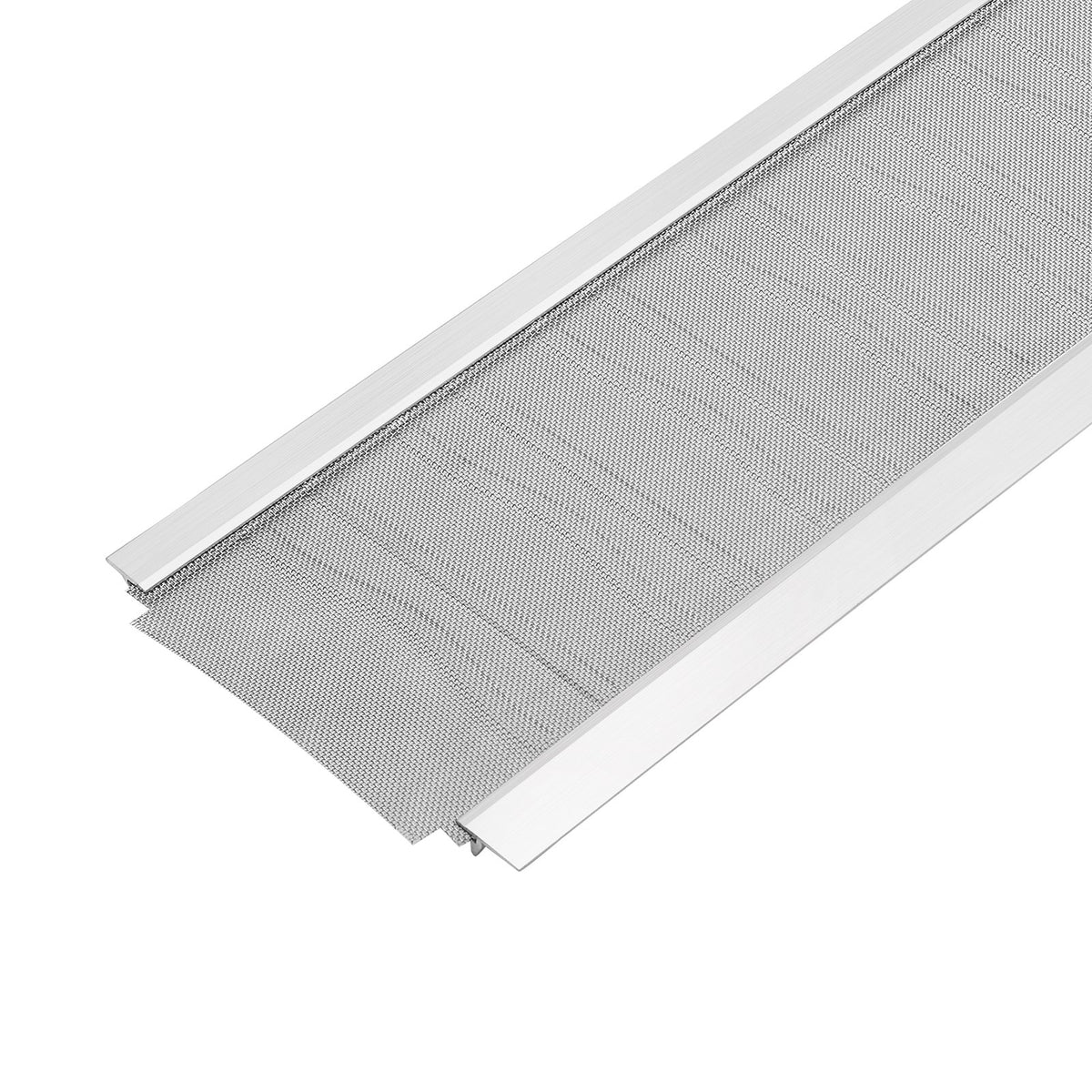 Gutter Guard, 152.4 mm Aluminum Gutter Cover with Stainless Steel Micro Mesh, Heavy-Duty 14.63 m Length, 1.02 mm Thick, Leaf Guard for Debris and Pine Needles, Easy DIY, Screws Include, 12 PCS