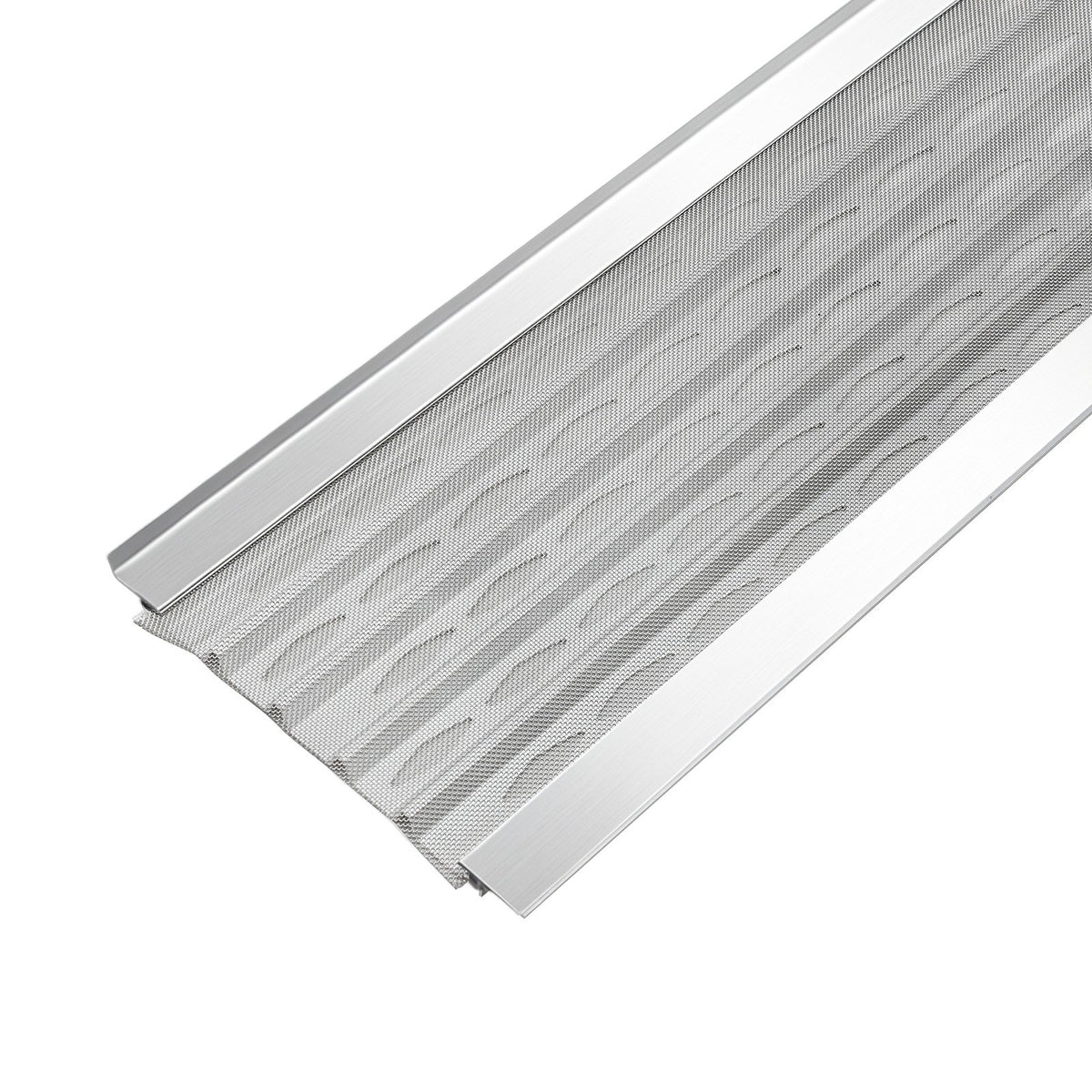 Gutter Guard, 127mm Aluminum Gutter Cover with Stainless Steel Micro Mesh, Heavy-Duty 30.48m Length, 1.02mm Thickness, Leaf Guard for Debris and Pine Needles, Easy DIY, Screws Include, 20 PCS