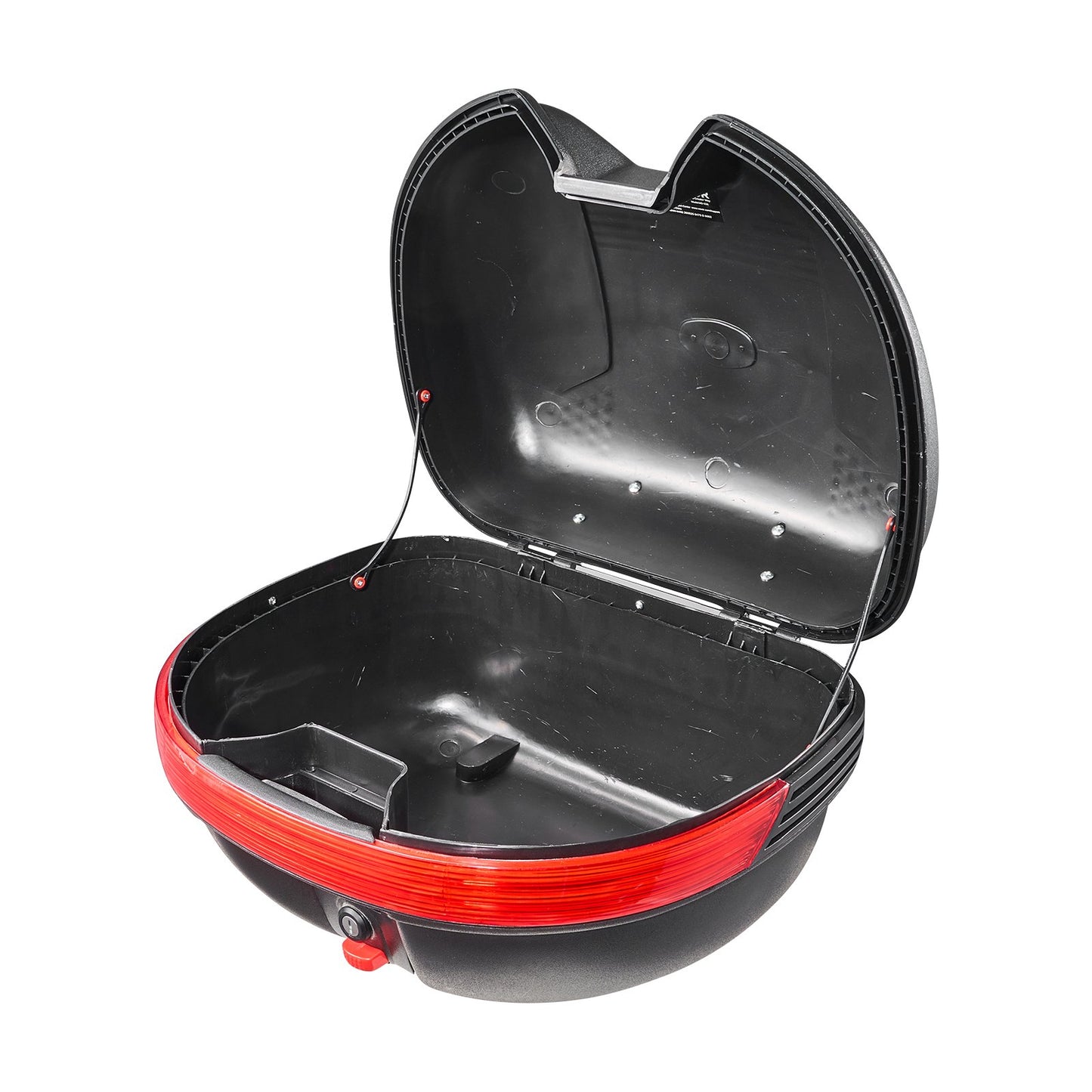 Motorcycle Top Case 30L Universal Waterproof PP Motorcycle Tail Case, Detachable Motorbike Top Box with Security Lock & Backrest for Luggage Storage
