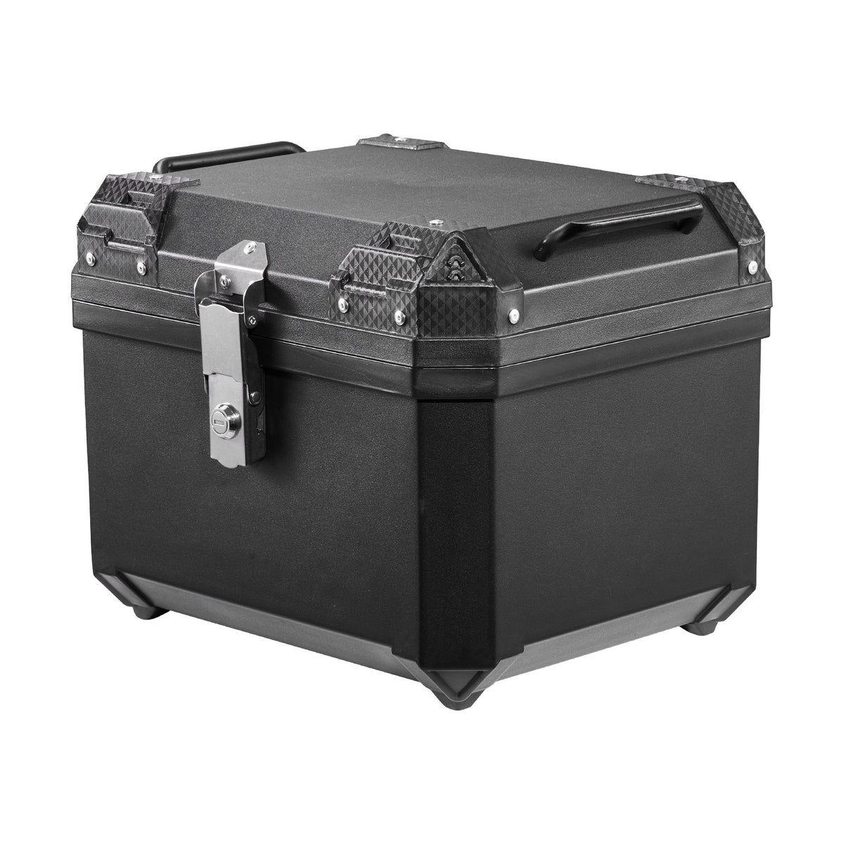 Motorcycle Top Case 45L Universal Waterproof ABS Motorcycle Tail Case, Detachable Motorbike Top Box with Security Lock & Leather Liner for Luggage Storage