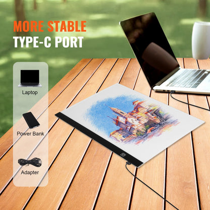 B4 LED Light Board USB Powered Tracing Light Pad for Diamond Painting