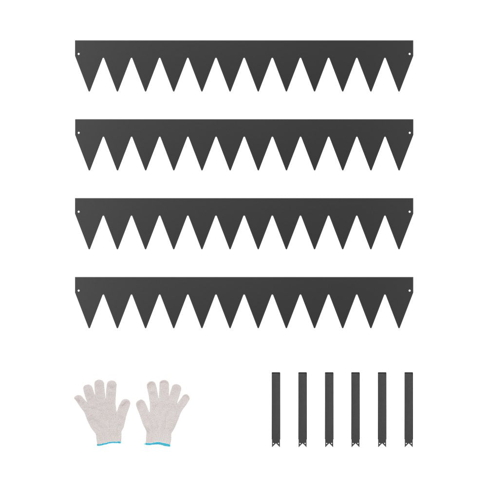 Steel Landscape Edging 4 Packs 40 x 6 in Rust-Resistant Pathway Divider