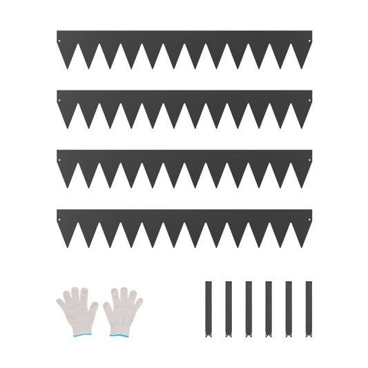 Steel Landscape Edging 4 Packs 40 x 6 in Rust-Resistant Pathway Divider