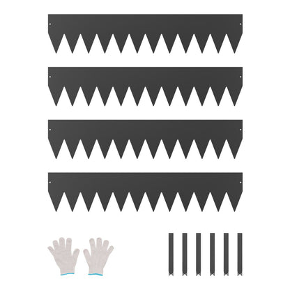 Steel Landscape Edging 4 Packs 40 x 8in Rust-Resistant Pathway Divider