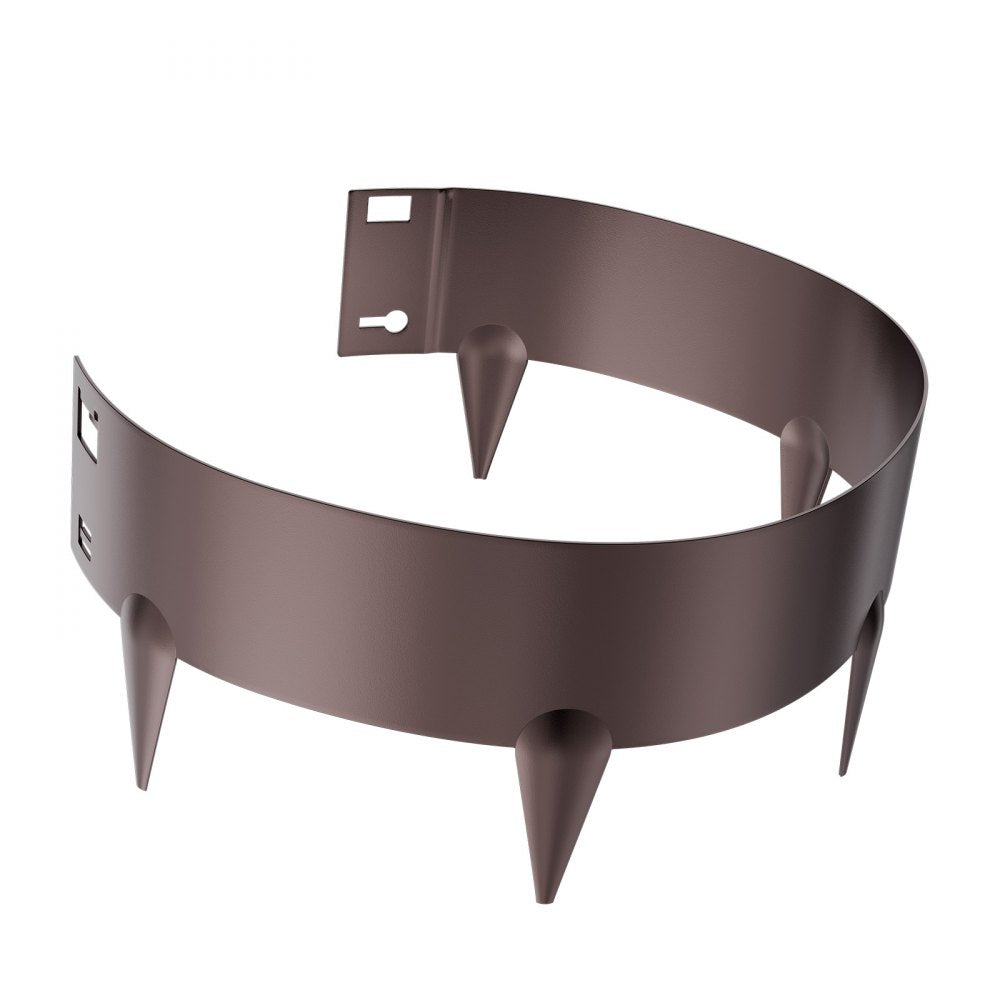 Steel Landscape Edging 5 Packs 39 x 4in Rust-Resistant for Yard Brown