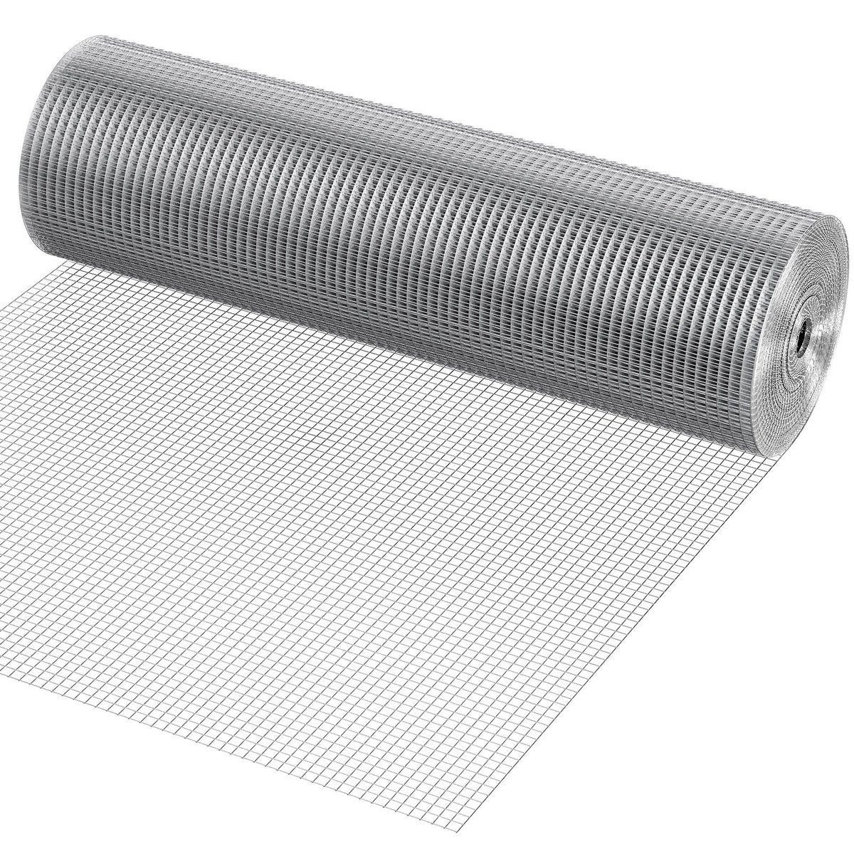 Hardware Cloth 12.7 mm 915 mm x 30.48 m 19 Gauge Chicken Wire Fence, Hot-Dip Galvanized After Welding Metal Wire Mesh Roll, Garden Plant Welded Fencing Roll Supports Poultry Netting Cage Fence