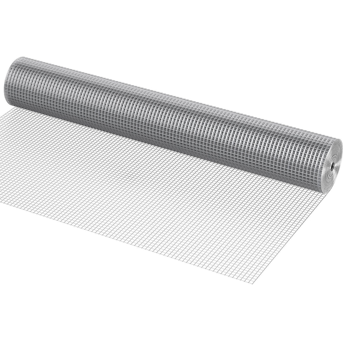 Hardware Cloth 12.7 mm 1220 mm x 15.24 m 19 Gauge Chicken Wire Fence, Hot-Dip Galvanized After Welding Metal Wire Mesh Roll, Garden Plant Welded Fencing Roll Supports Poultry Netting Cage Fence