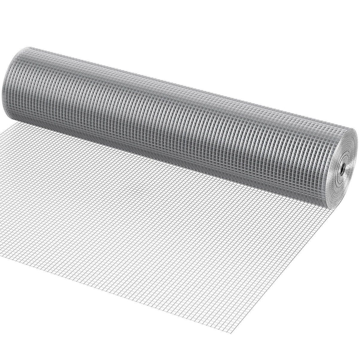 Hardware Cloth 12.7 mm 1220 mm x 30.48 m 19 Gauge Chicken Wire Fence, Hot-Dip Galvanized After Welding Metal Wire Mesh Roll, Garden Plant Welded Fencing Roll Supports Poultry Netting Cage Fence