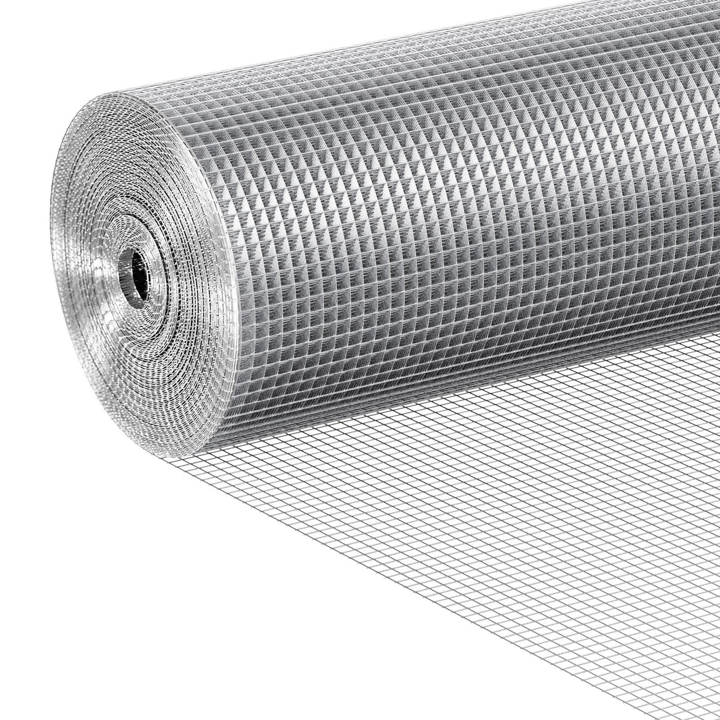 Hardware Cloth 6.35 mm 915 mm x 15.24 m 23 Gauge Chicken Wire Fence, Hot-Dip Galvanized After Welding Metal Wire Mesh Roll, Garden Plant Welded Fencing Roll Supports Poultry Netting Cage Fence