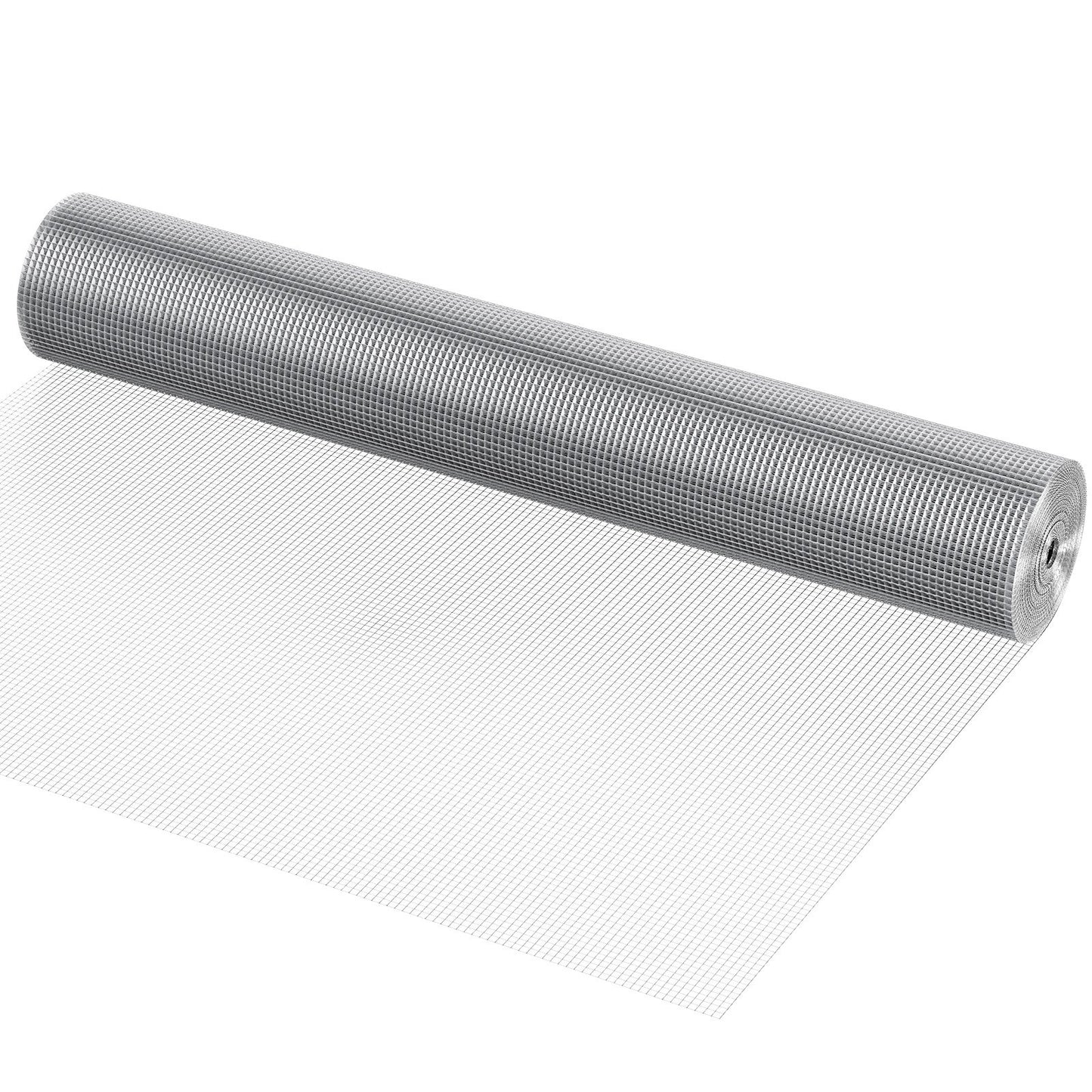 Hardware Cloth 6.35 mm 915 mm x 15.24 m 23 Gauge Chicken Wire Fence, Hot-Dip Galvanized After Welding Metal Wire Mesh Roll, Garden Plant Welded Fencing Roll Supports Poultry Netting Cage Fence
