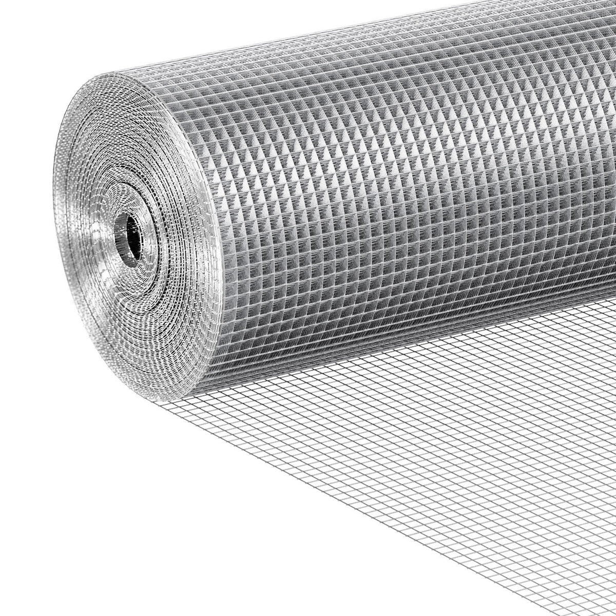 Hardware Cloth 6.35 mm 915 mm x 30.48 m 23 Gauge Chicken Wire Fence, Hot-Dip Galvanized After Welding Metal Wire Mesh Roll, Garden Plant Welded Fencing Roll Supports Poultry Netting Cage Fence