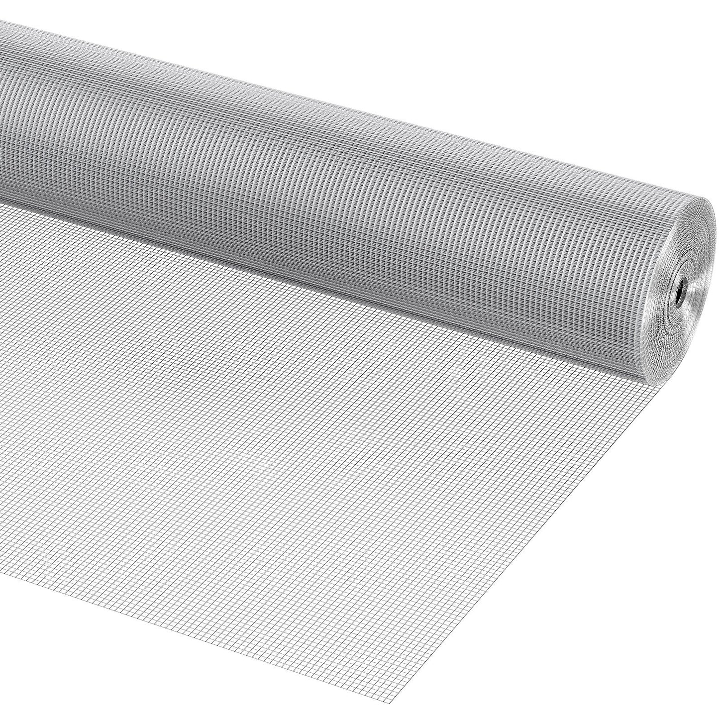 Hardware Cloth 6.35 mm 915 mm x 30.48 m 23 Gauge Chicken Wire Fence, Hot-Dip Galvanized After Welding Metal Wire Mesh Roll, Garden Plant Welded Fencing Roll Supports Poultry Netting Cage Fence