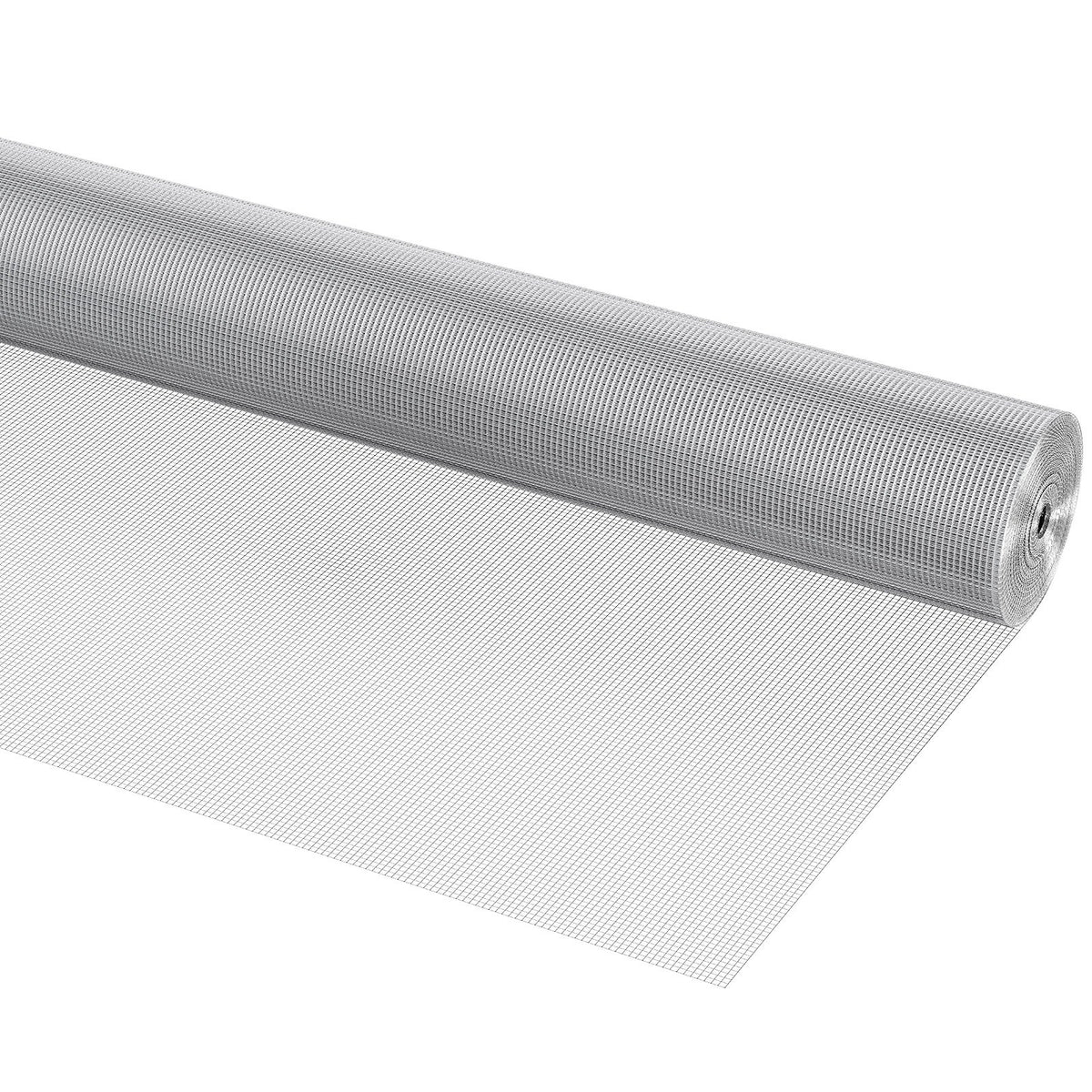 Hardware Cloth 6.35 mm 1220 mm x 30.48 m 23 Gauge Chicken Wire Fence, Hot-Dip Galvanized After Welding Metal Wire Mesh Roll, Garden Plant Welded Fencing Roll Supports Poultry Netting Cage Fence