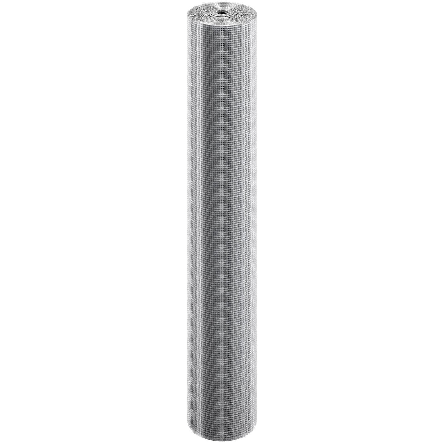 Hardware Cloth 6.35 mm 1220 mm x 30.48 m 23 Gauge Chicken Wire Fence, Hot-Dip Galvanized After Welding Metal Wire Mesh Roll, Garden Plant Welded Fencing Roll Supports Poultry Netting Cage Fence