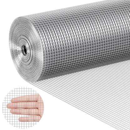Galvanized 6.35mm Mesh Wire Roll, 1.22m x 15.24m for Fencing & Cages