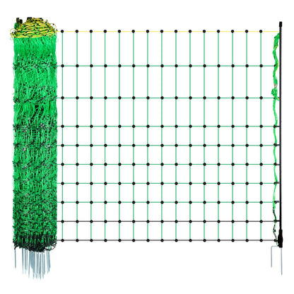 Electric Fence Netting, 1.27 m x 50 m, Livestock Net Fencing with Posts & Stakes, Portable Mesh Nets for Goats, Sheep, Deer, Hogs, Dogs, Electric Fencing for Backyards, Gardens, Farms, Ranches