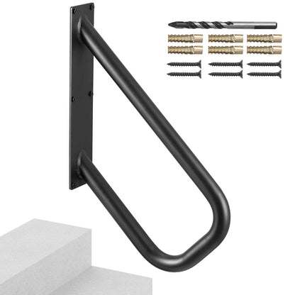 Outdoor Safety Handrail for 1-2 Steps, 0.48m Wall Mount, 240kg Capacity