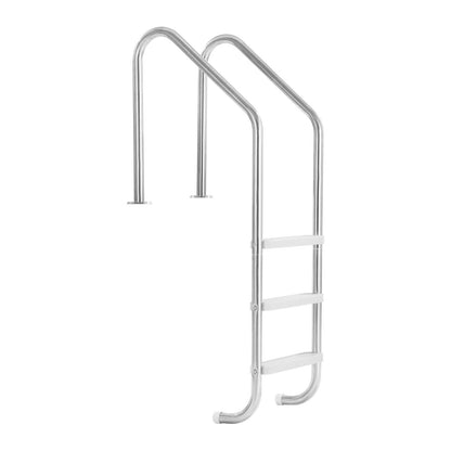 Swimming Pool Ladder, 3-Step Stairs with Double Handrails, Non-slip Heavy Duty Wide Steps, Stainless Steel Frame, 120 kg Capacity for 121.9-137.2 cm Inground Pools Entry/Exits, Indoor & Outdoor