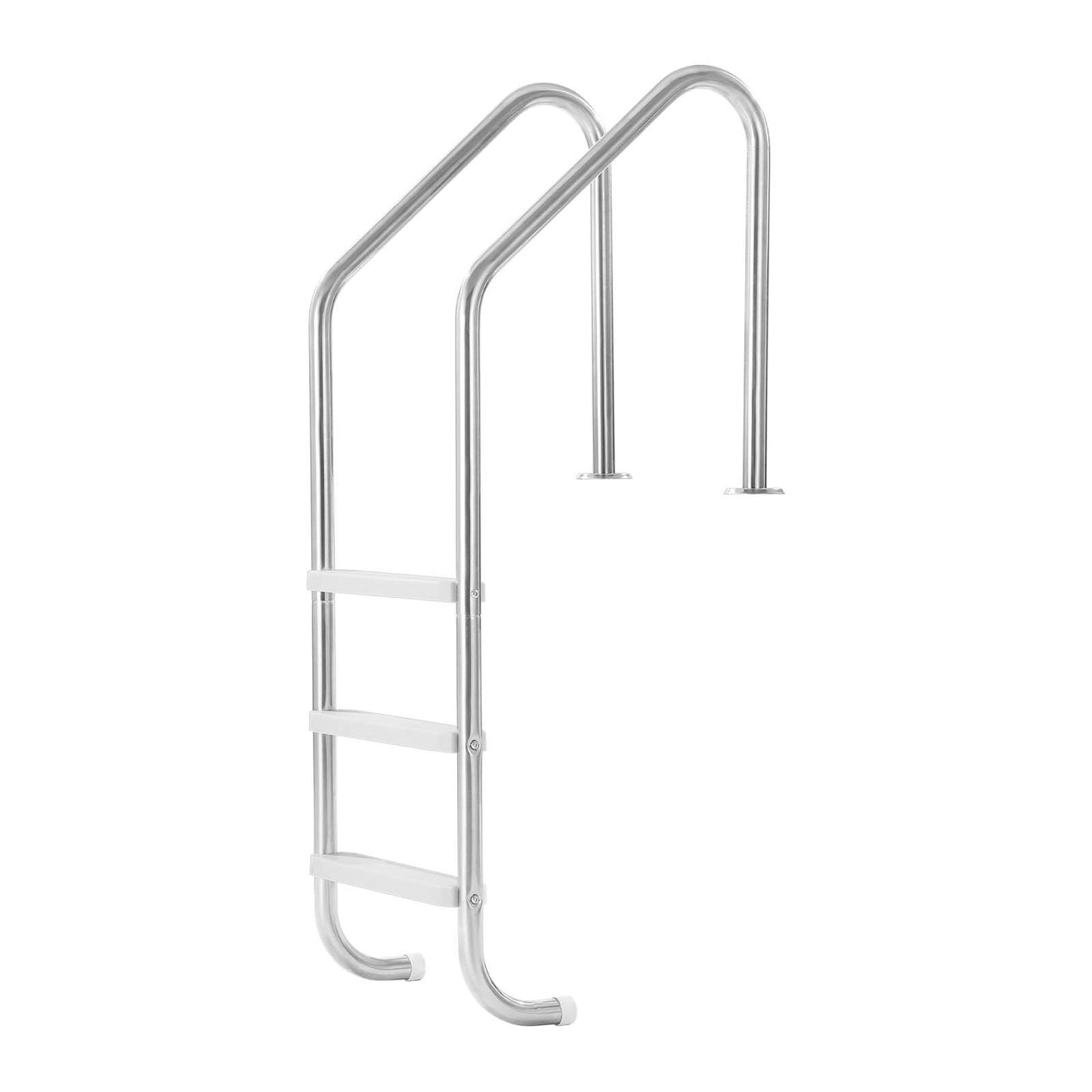 Swimming Pool Ladder, 3-Step Stairs with Double Handrails, Non-slip Heavy Duty Wide Steps, Stainless Steel Frame, 120 kg Capacity for 121.9-137.2 cm Inground Pools Entry/Exits, Indoor & Outdoor