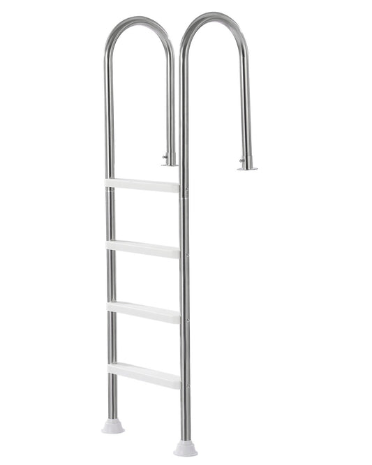 VEVOR 4-Step Stainless Steel Pool Ladder of 2 Handrail for 1371.6 mm Decked Pool