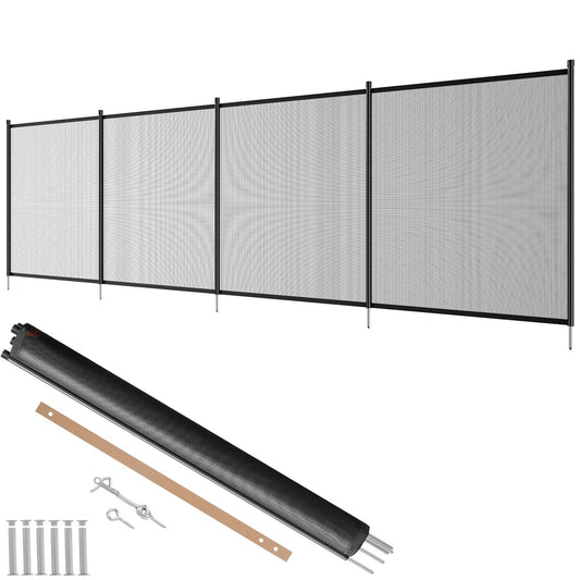 VEVOR Pool Fence, 4 x 12 FT Pool Fences for Inground Pools, Removable Child Safety