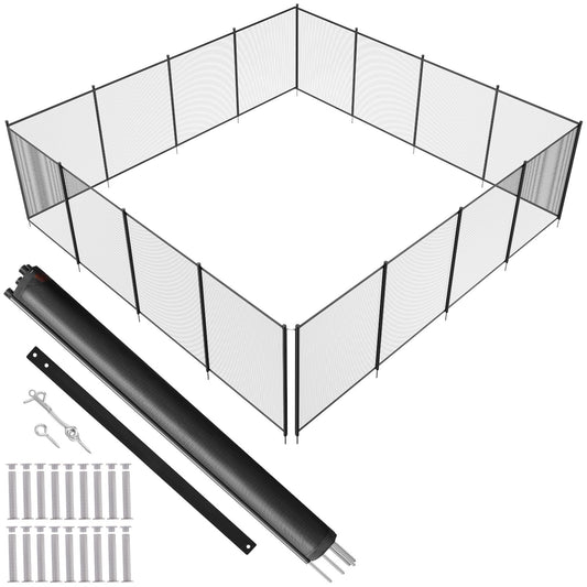 VEVOR Pool Fence, 4 x 48 FT Pool Fences for Inground Pools, Removable Child Safety