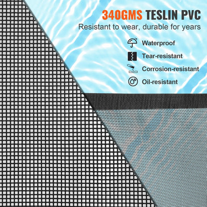 Removable Child Safety Pool Fence, 1.21 x 21.95m, Black Teslin Mesh, Easy Install