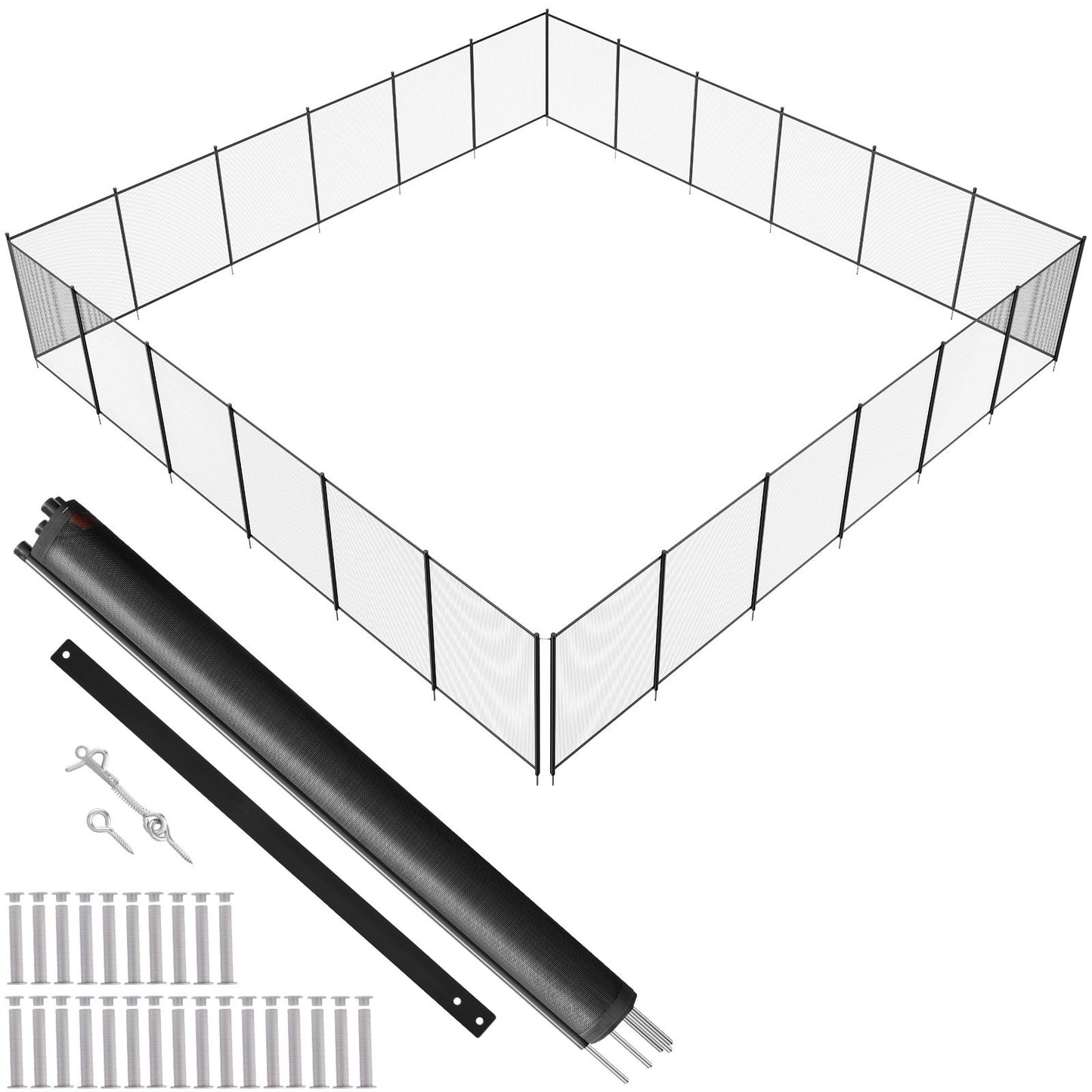 VEVOR Pool Fence, 4 x 72 FT Pool Fences for Inground Pools, Removable Child Safety