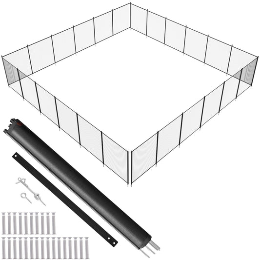 VEVOR Pool Fence, 4 x 72 FT Pool Fences for Inground Pools, Removable Child Safety