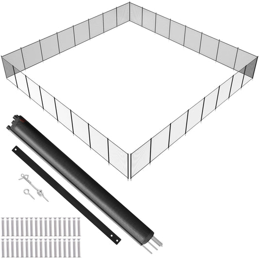 VEVOR Pool Fence, 4 x 96 FT Pool Fences for Inground Pools, Removable Child Safety