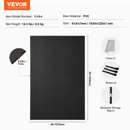 Premium Non-Slip Yoga Mat, 1.8x1.2m, with Bag & Strap for Home Workouts