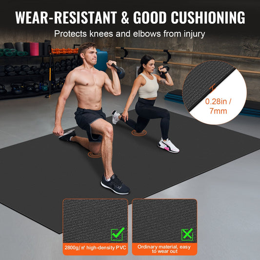 Premium Non-Slip Yoga Mat - 3x1.8m High-Density, Cushioned & Portable Mat