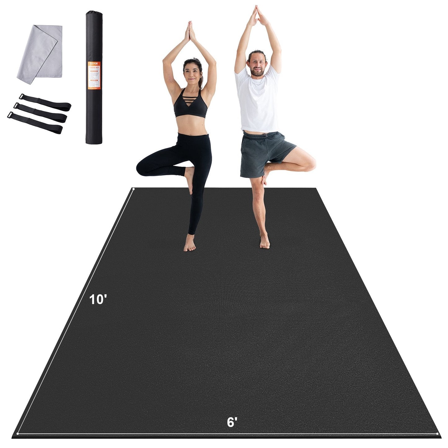 Premium Non-Slip Yoga Mat - 3x1.8m High-Density, Cushioned & Portable Mat