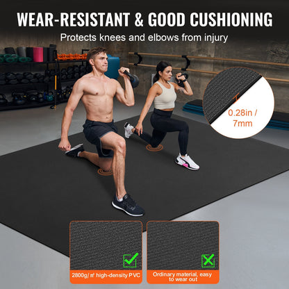 Premium Non-Slip Yoga & Exercise Mat, 2.75x1.83m, with Bag & Strap, 14.5kg