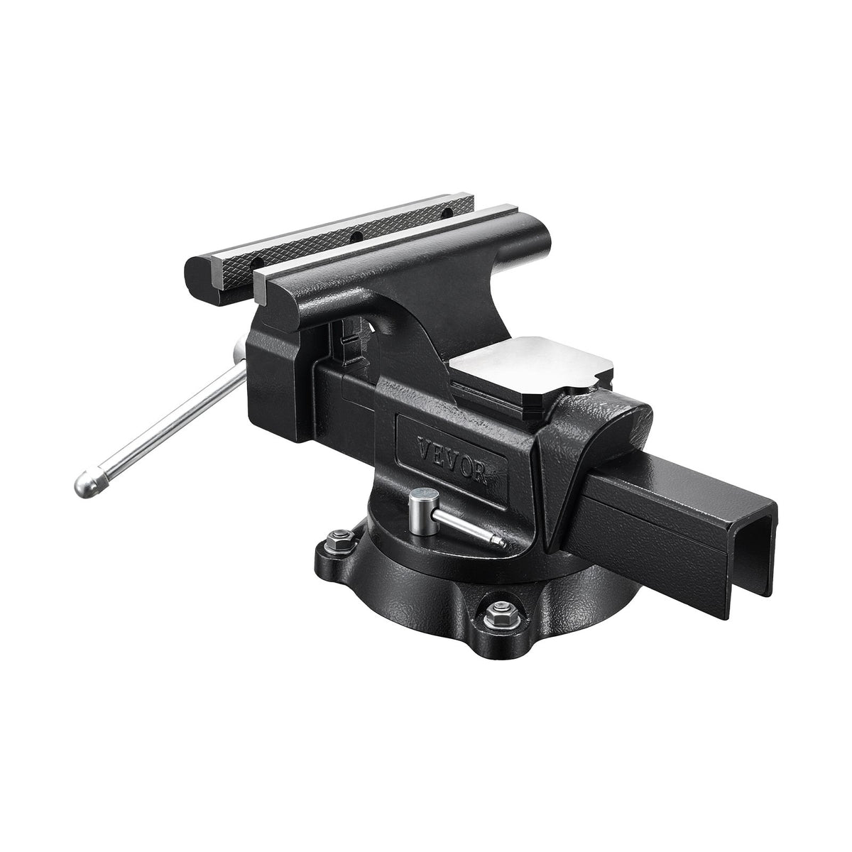 Heavy Duty Bench Vise, 254 mm Jaw Width, Multi-Purpose Ductile Iron Bench Vise with Anvil and 360-Degree Locking Swivel Base, 109 mm Throat Depth, 254 mm Jaw Opening, for Drilling, Pipe Cutting