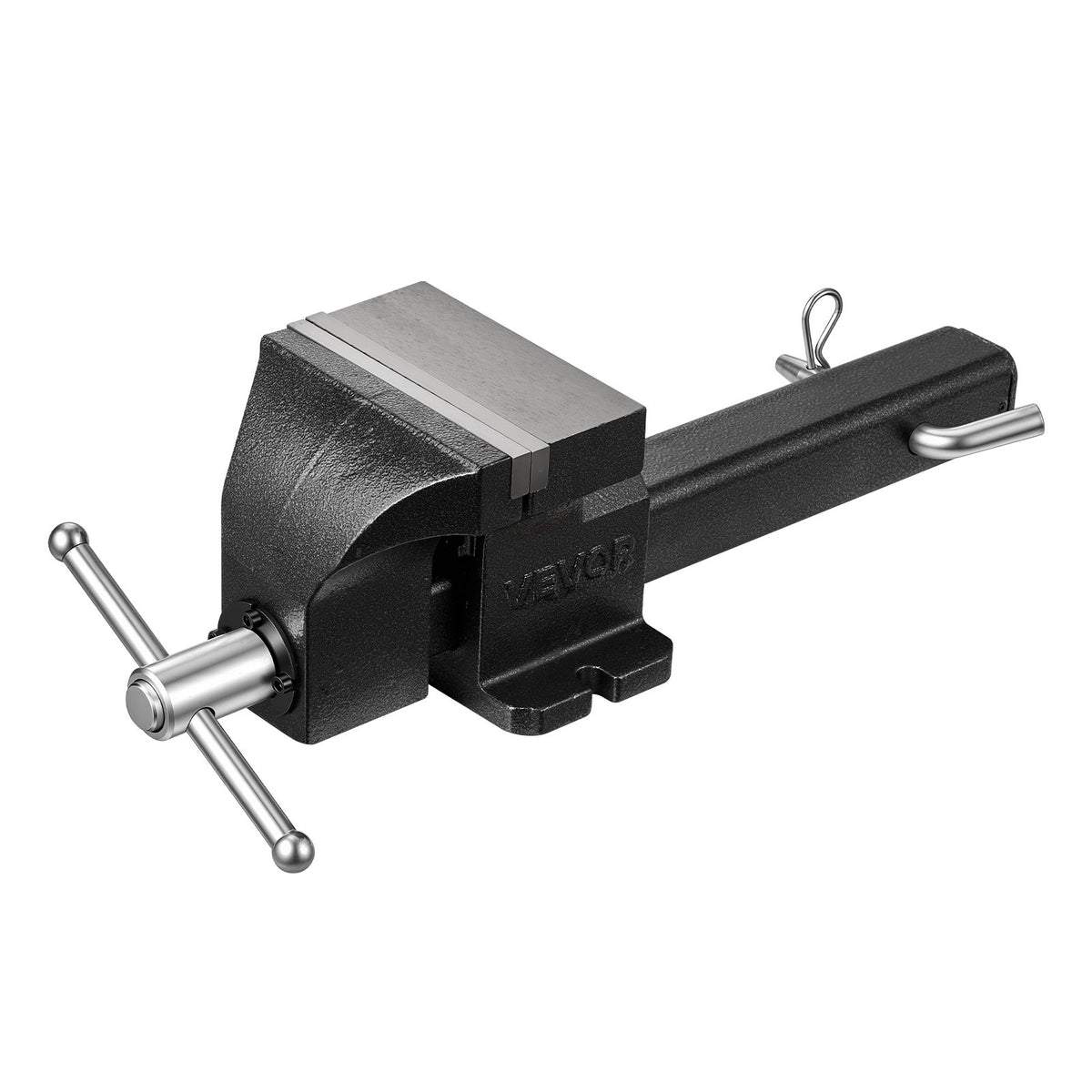 Truck Hitch Vise, 150 mm Jaw Width, Heavy Duty Ductile Iron Bench Vise with Anvil, 1 Pair Magnetic Jaw Pads, 90 mm Throat Depth, 150 mm Max Jaw Opening, Multi-Purpose, for Truck Trailer Receiver
