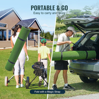 Premium 1.5x1.2m Golf Practice Mat for Indoor & Outdoor Training