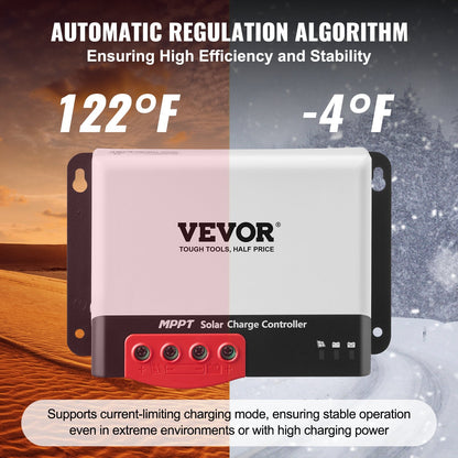 50A MPPT Solar Charge Controller with Bluetooth & 98% Efficiency, 12V/24V Auto