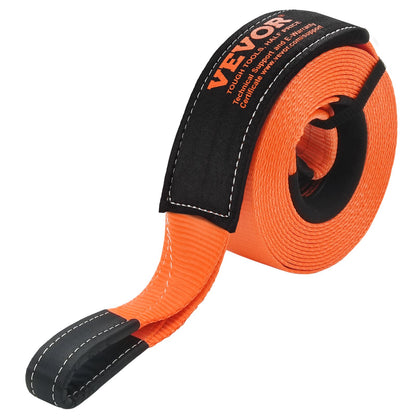 Heavy Duty Tow Strap Recovery Kit 76.2 mm x 9.1 m (MBS-16329 kg) Tree Saver Winch Strap, Triple Reinforced Loop & Protective Sleeves & Storage Bag, 19 mm D-Ring Shackles, for Truck Jeep SUV ATV