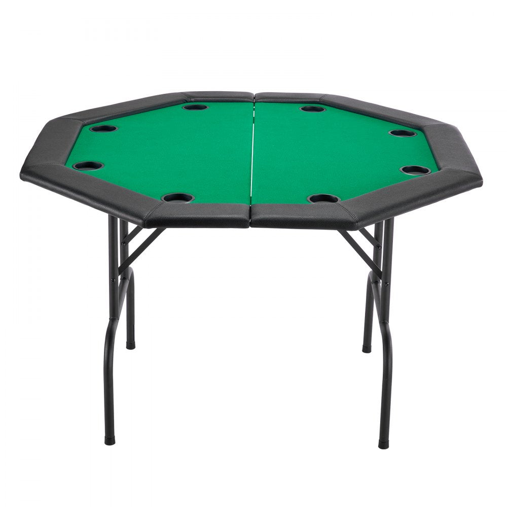 VEVOR 1220 mm Folding Poker Table Foldable 8 Player Casino Texas Holdem Table