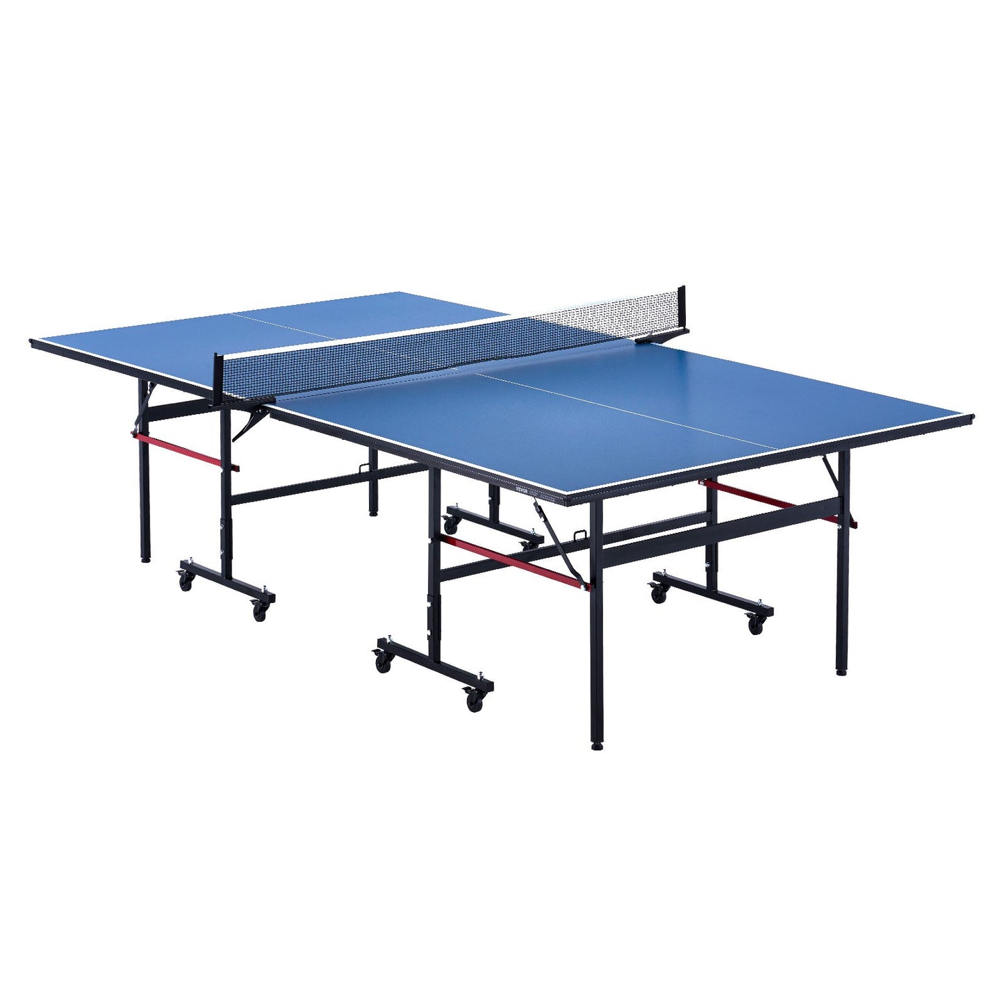 VEVOR Ping Pong Table Foldable Table Tennis Game Table Indoor with Clamp Net
