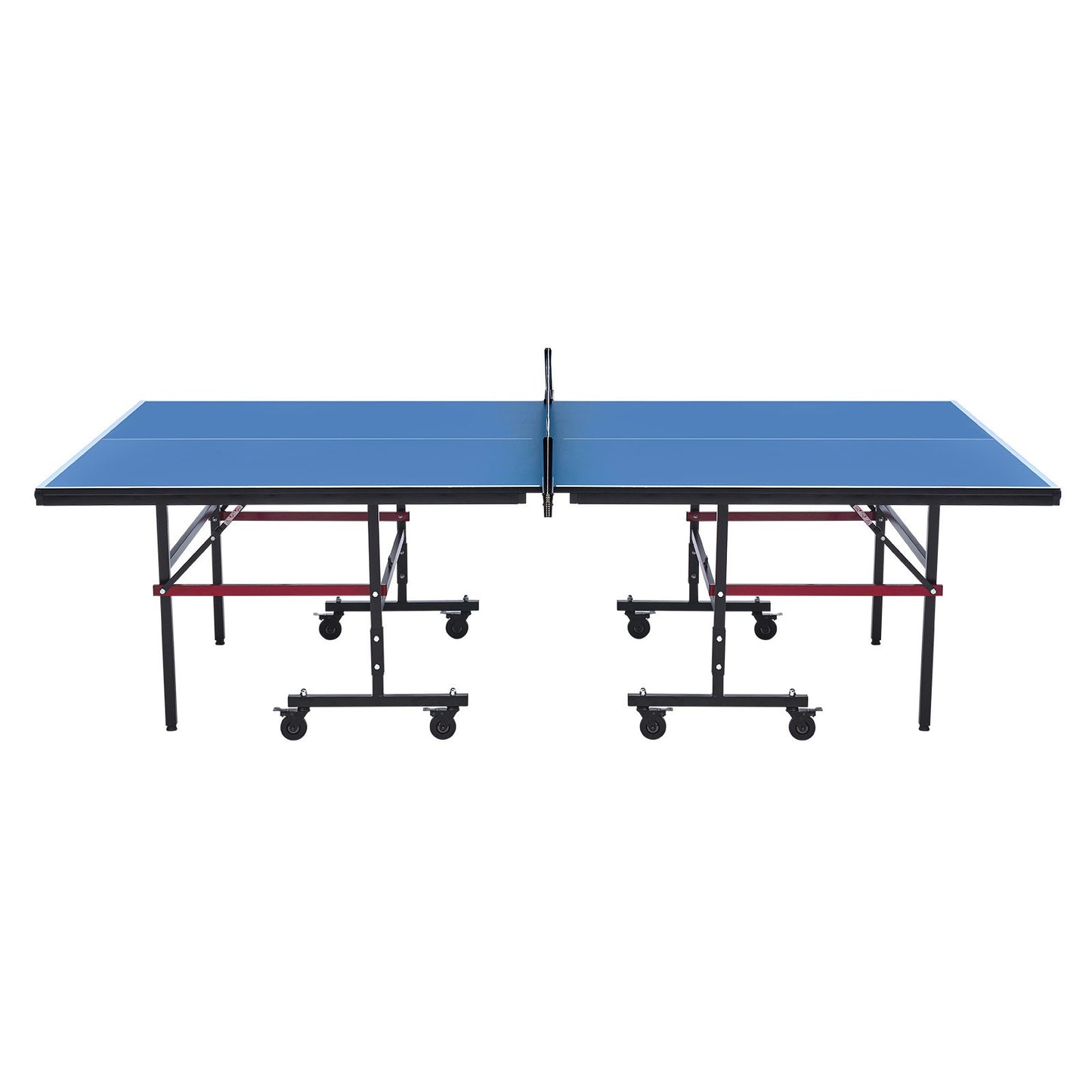 Ping Pong Table, Professional Table Tennis Game, Indoor MDF Portable Table Tennis Table, Foldable Ping Pong Table with Quick Clamp Net and Lockable Wheels, 10 Minute Easy Assembly, 18mm Tabletops