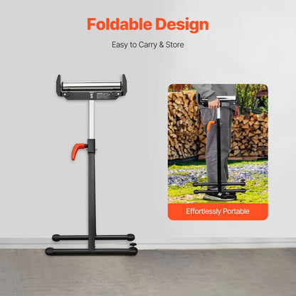 2 PCs Woodworking Roller Stands Max Load 113 kg Adjustable 685.8-1092.2 mm