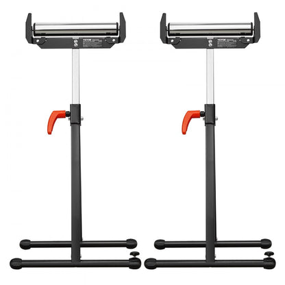 2 PCs Woodworking Roller Stands Max Load 113 kg Adjustable 685.8-1092.2 mm