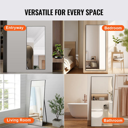 Full Body Mirror 1800x785 mm, Large Rectangle with Stand for Living Room/Bedroom