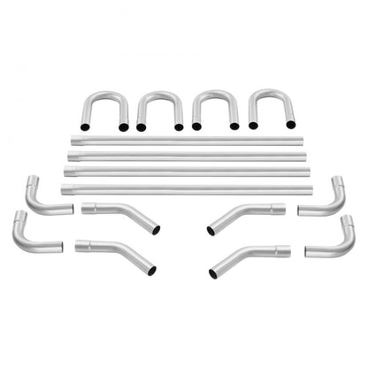 VEVOR DIY Universal Exhaust Kit 16 Pieces Exhaust Pipe Kit with Slip-Fit Joint