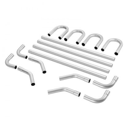 VEVOR DIY Universal Exhaust Kit 16 Pieces Exhaust Pipe Kit with Slip-Fit Joint