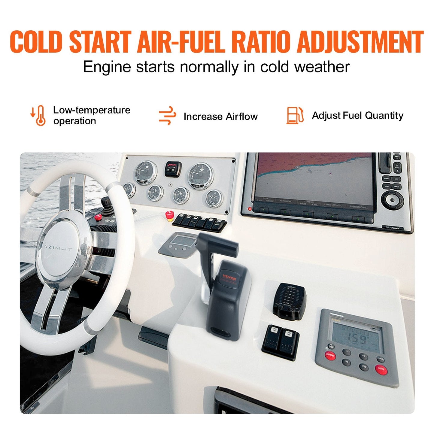 Yamaha 4-Stroke Marine Throttle Control with Trim Switch, 2.49 kg, 1.44 m Cable