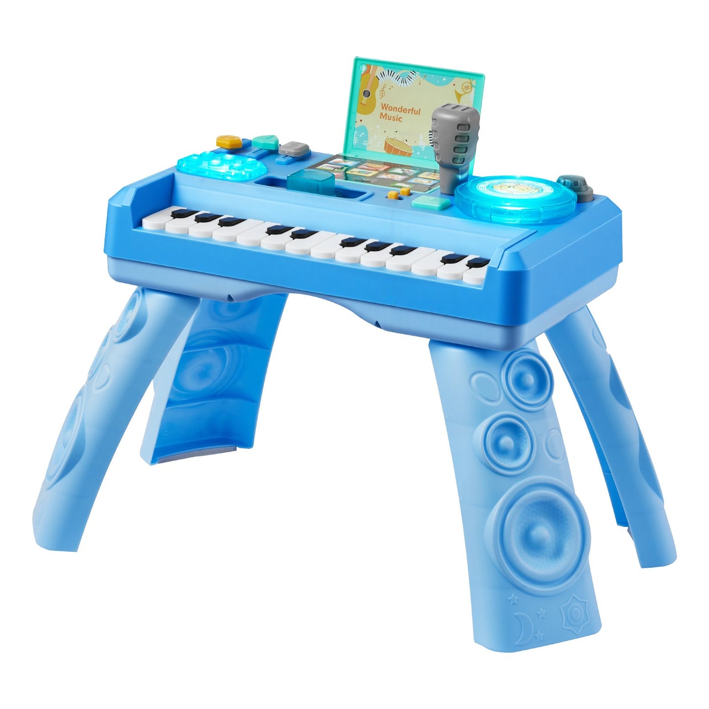 Baby DJ Playset for Toddlers 1-3, Educational Musical Table Toys with 133 Sound Sources, Recording and LED DJ Turntable, Baby Activity Table for Birthday, Gift for Kids Aged 6+ Months